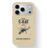 Thumbnail for Erickson S-64F Air Crane design on beige magsafe iphone case, for iPhone 17 Pro