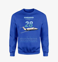Thumbnail for Bombardier Learjet 28 design on blue sweatshirt