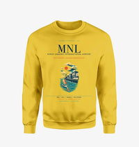Thumbnail for Manila Ninoy Aquino International Airport (MNL) design on yellow sweatshirt
