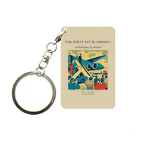 Thumbnail for VINTAGE G4228 - The First Jet Boarding - Designed Key Chain design on beige