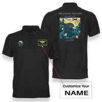 Thumbnail for VINTAGE G4520 - The Engine Test Bed - Double-Side Polo T-Shirt design on black+name