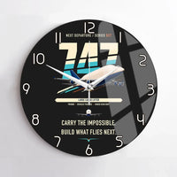 Thumbnail for Boeing 747-400 Dreamlifter design on black no frame wall clock
