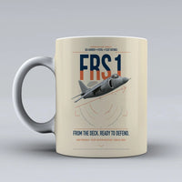 Thumbnail for British Aerospace Sea Harrier FRS.1 design on beige ceramic mug, double-side print