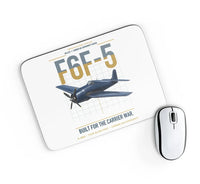 Thumbnail for F6F-5 Hellcat design on white rectangle mouse pad