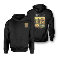 Thumbnail for PRAGUE - Poster - Double-Side Hoodie - Black