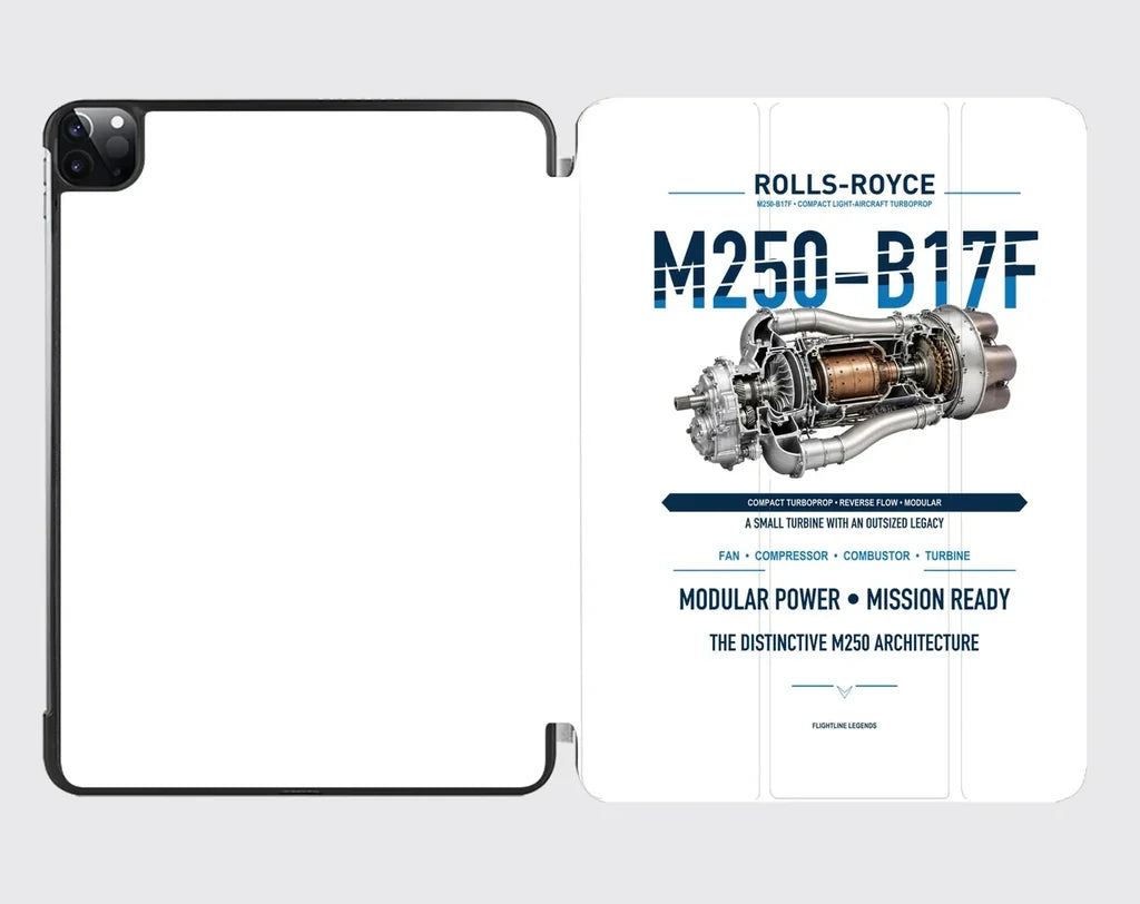 M250-B17F design on white ipad tablet case