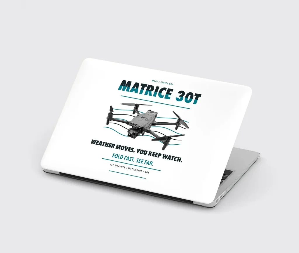DJI Matrice 30T design on white MacBook case