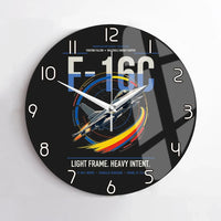 Thumbnail for F-16C Fighting Falcon design on black no frame wall clock