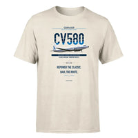 Thumbnail for Convair 580 design on beige single side