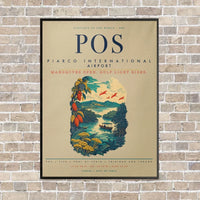 Thumbnail for Piarco International Airport POS vertical canvas print - framed - beige background