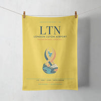Thumbnail for London Luton Airport (LTN) design on yellow towel