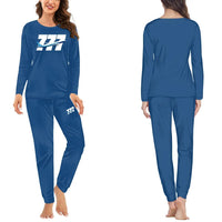 Thumbnail for Super Boeing 777 women pajamas - Blue