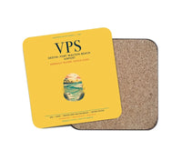 Thumbnail for Destin Fort Walton Beach Airport (VPS) design on yellow 1 piece coaster