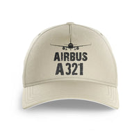 Thumbnail for Airbus A321 & Plane printed hat - beige