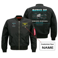 Thumbnail for DJI Matrice 30T design on black bomber with custom name badge