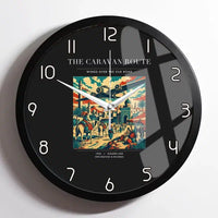 Thumbnail for VINTAGE G4040 - The Caravan Route - Designed Wall Clocks design on black framed