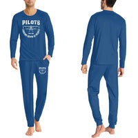 Thumbnail for Pilots Looking Down at People Since 1903 men pajamas - Blue