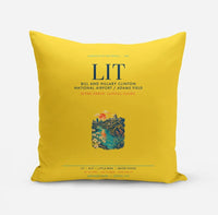 Thumbnail for Bill and Hillary Clinton National Airport (LIT) design on yellow pillow