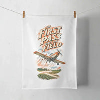 Thumbnail for The First Pass Wakes The Field design on white towel