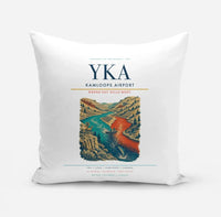 Thumbnail for Kamloops Airport (YKA) design on white pillow