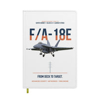 Thumbnail for F-A-18E Super Hornet Block III From Deck To Target design on white notebook