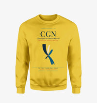 Thumbnail for Cologne Bonn Airport (CGN) design on yellow sweatshirt