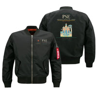 Thumbnail for Mercedita Airport (PSE) design on black bomber jacket