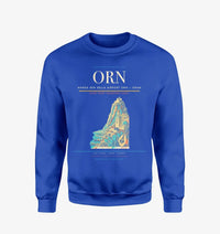 Thumbnail for Ahmed Ben Bella Airport (ORN) design on blue sweatshirt