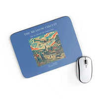 Thumbnail for VINTAGE G4325 - The Meadow Circuit - Designed Mouse Pads design on blue rectangle