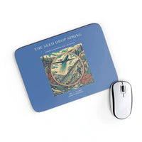Thumbnail for VINTAGE G4490 - The Seed Drop Spring - Designed Mouse Pads design on blue rectangle