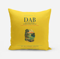 Thumbnail for Daytona Beach International Airport (DAB) design on yellow pillow