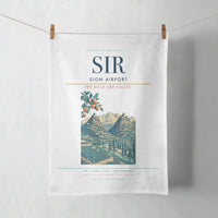 Thumbnail for Sion Airport (SIR) design on white towel