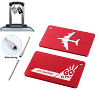 Thumbnail for Go First Aluminum Luggage tag in red