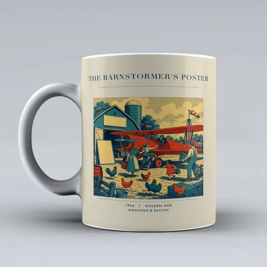 VINTAGE G4165 - The Barnstormer's Poster - Ceramic Mug design on beige