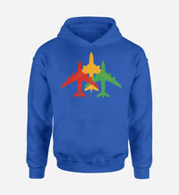 Thumbnail for Colourful 3 Airplanes Hoodie - view 2