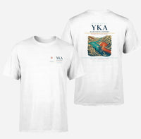 Thumbnail for Kamloops Airport (YKA) design printed on white double-side t-shirt