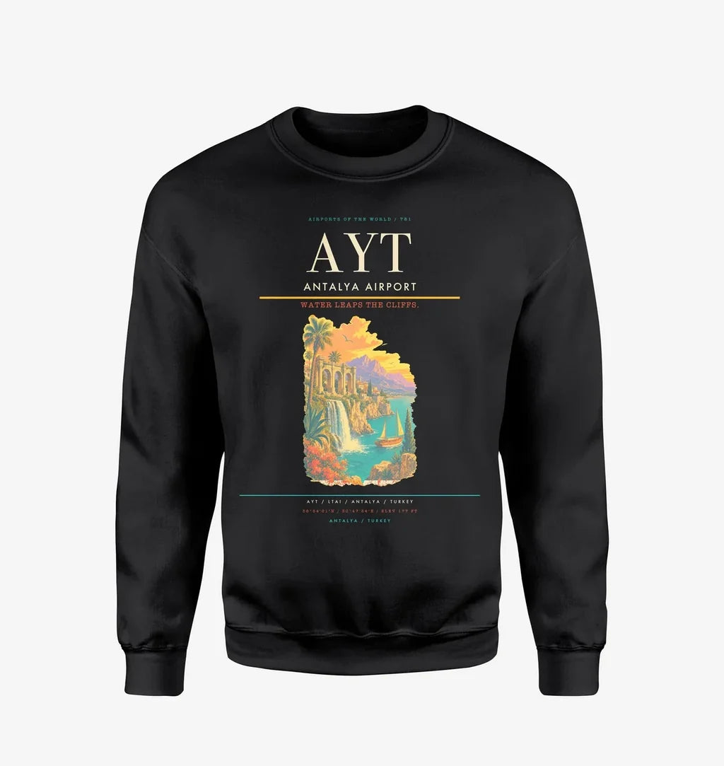 Antalya Airport AYT Sweatshirt - Black