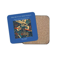 Thumbnail for The Bicycle Shop Wings - Designed Coasters design on blue 1-piece