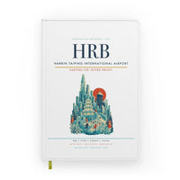 Thumbnail for Harbin Taiping International Airport (HRB) design on white notebook