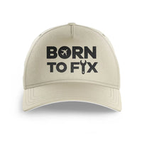 Thumbnail for Born To Fix Airplanes printed hat - beige