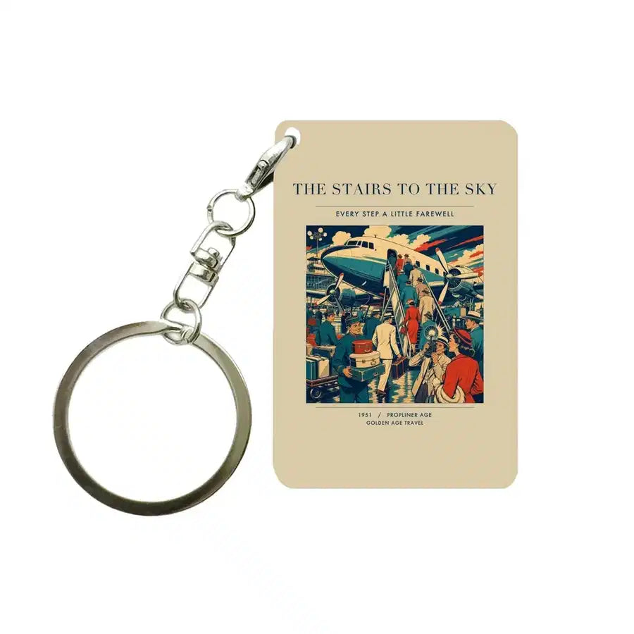 VINTAGE G4214 - The Stairs To The Sky - Designed Key Chain design on beige