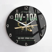 Thumbnail for OV-10A Bronco design on black no frame wall clock