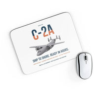 Thumbnail for C-2A Greyhound design on white rectangle mouse pad