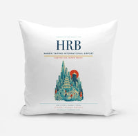 Thumbnail for Harbin Taiping International Airport (HRB) design on white pillow