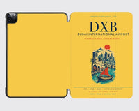 Thumbnail for Dubai International Airport (DXB) design on yellow ipad tablet case