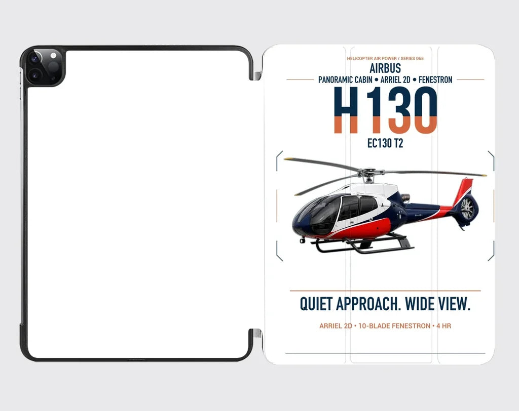 Airbus H130 design on white ipad tablet case