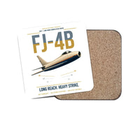 Thumbnail for FJ-4B Fury design on white 1 piece coaster