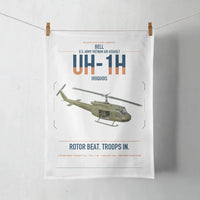 Thumbnail for Bell UH-1H Iroquois design on white towel