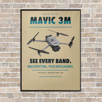 Thumbnail for DJI Mavic 3 Multispectral vertical canvas print - framed - beige background