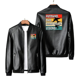 Husband & Dad & Aircraft Mechanic & Legend PU Leather Jackets